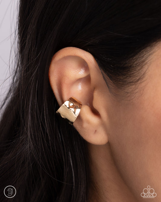 Warped Wonder Gold Ear Cuff - Jewelry by Bretta