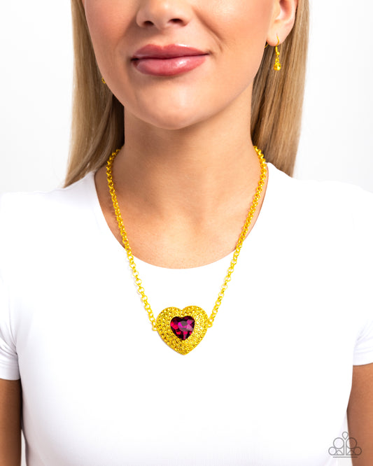 Locket Leisure Yellow Heart Necklace - Jewelry by Bretta