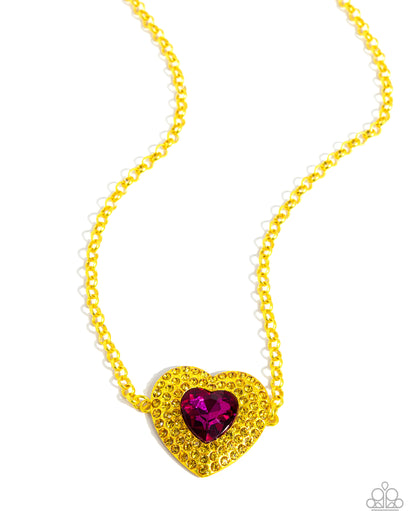 Locket Leisure Yellow Heart Necklace - Jewelry by Bretta