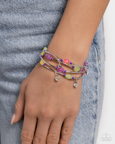 Scattered Sheen Purple Bracelets - Jewelry by Bretta