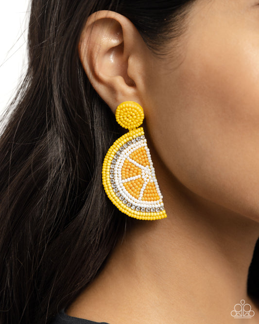 Lemon Leader Yellow Lemon Earrings - Jewelry by Bretta