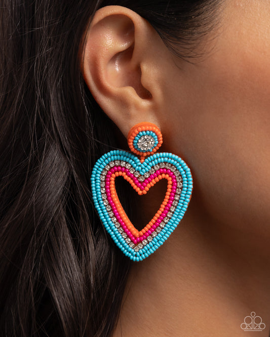 Headfirst Heart Orange Heart   - Jewelry by Bretta