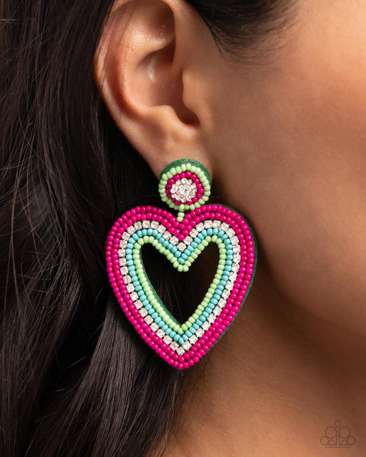 Headfirst Heart Green Heart Earrings - Jewelry by Bretta