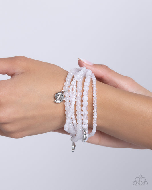 Swirling Shopaholic White Bracelet - Jewelry by Bretta