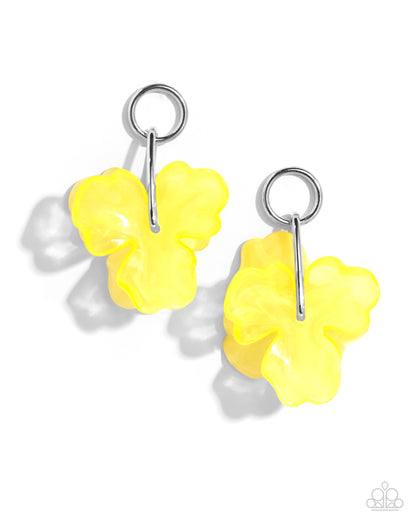 Glassy Garden Yellow Earrings - Jewelry by Bretta