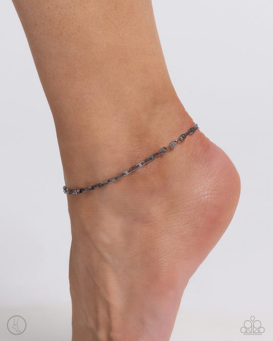 Linked Legacy Black Anklet - Jewelry by Bretta