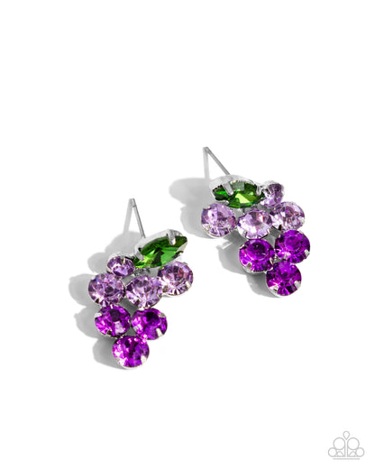 Grapevine Grace Purple Grape Earrings - Jewelry by Bretta