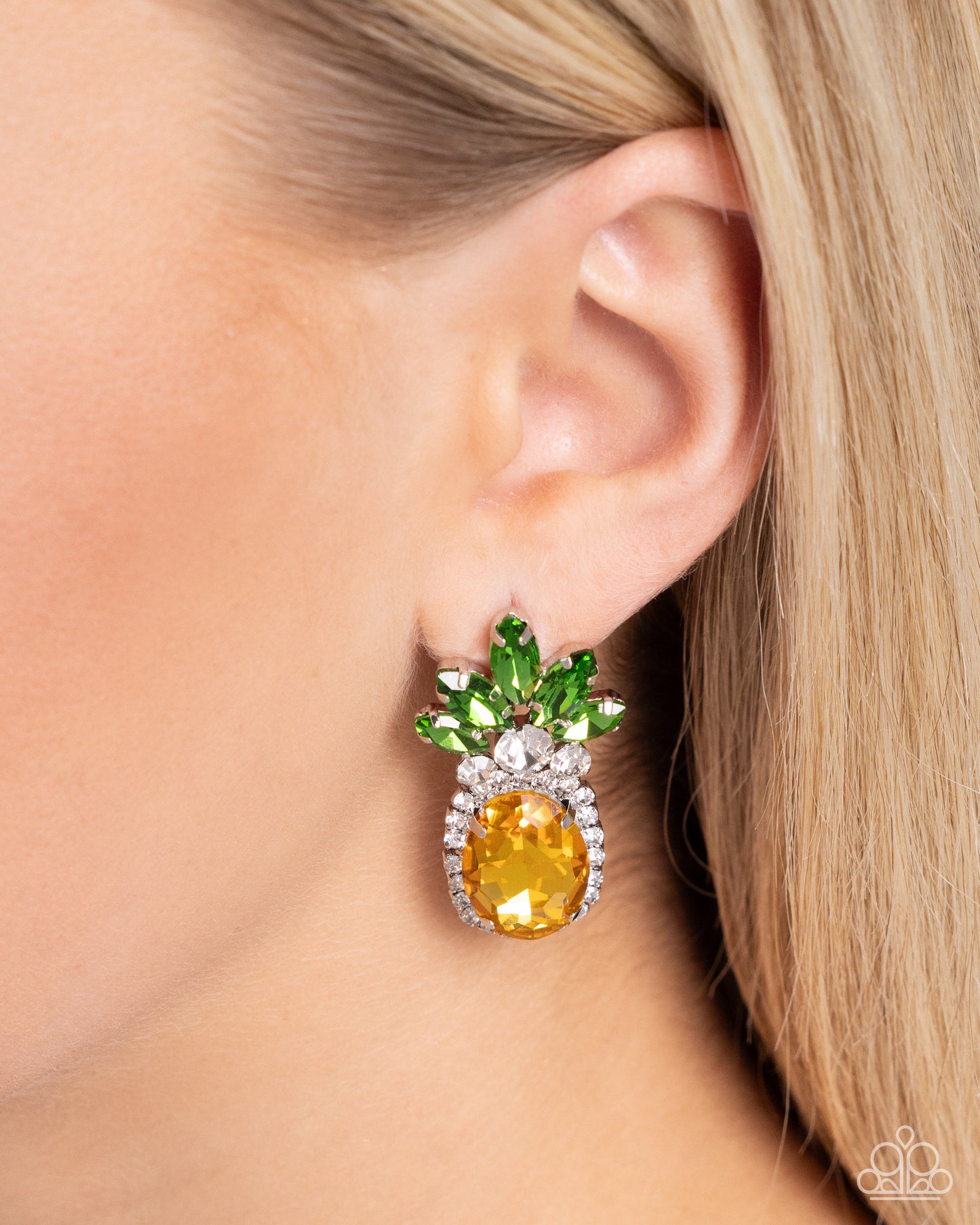 Prismatic Pineapple Yellow Earrings - Jewelry by Bretta