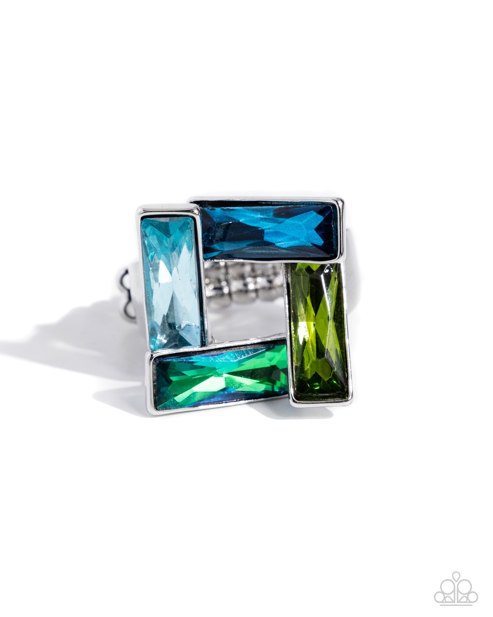 Sinuous Square Blue Ring - Jewelry by Bretta