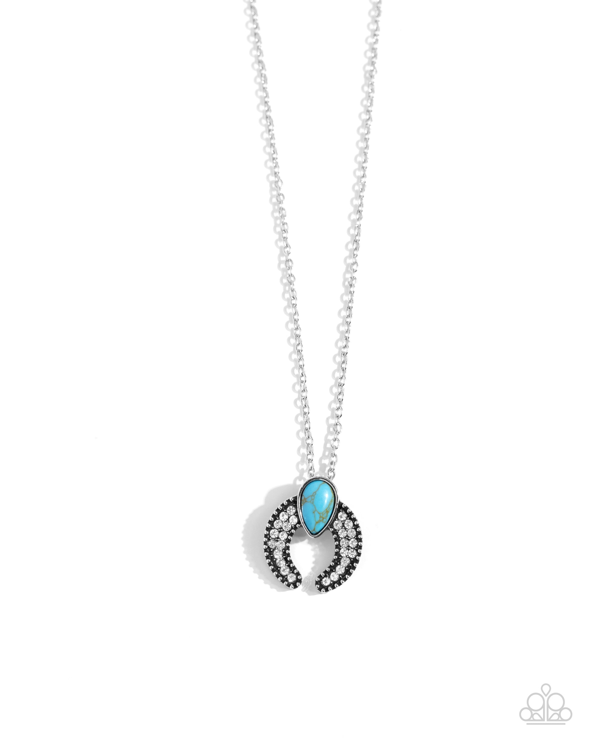 Horseshoe Haute Blue Necklace - Jewelry by Bretta