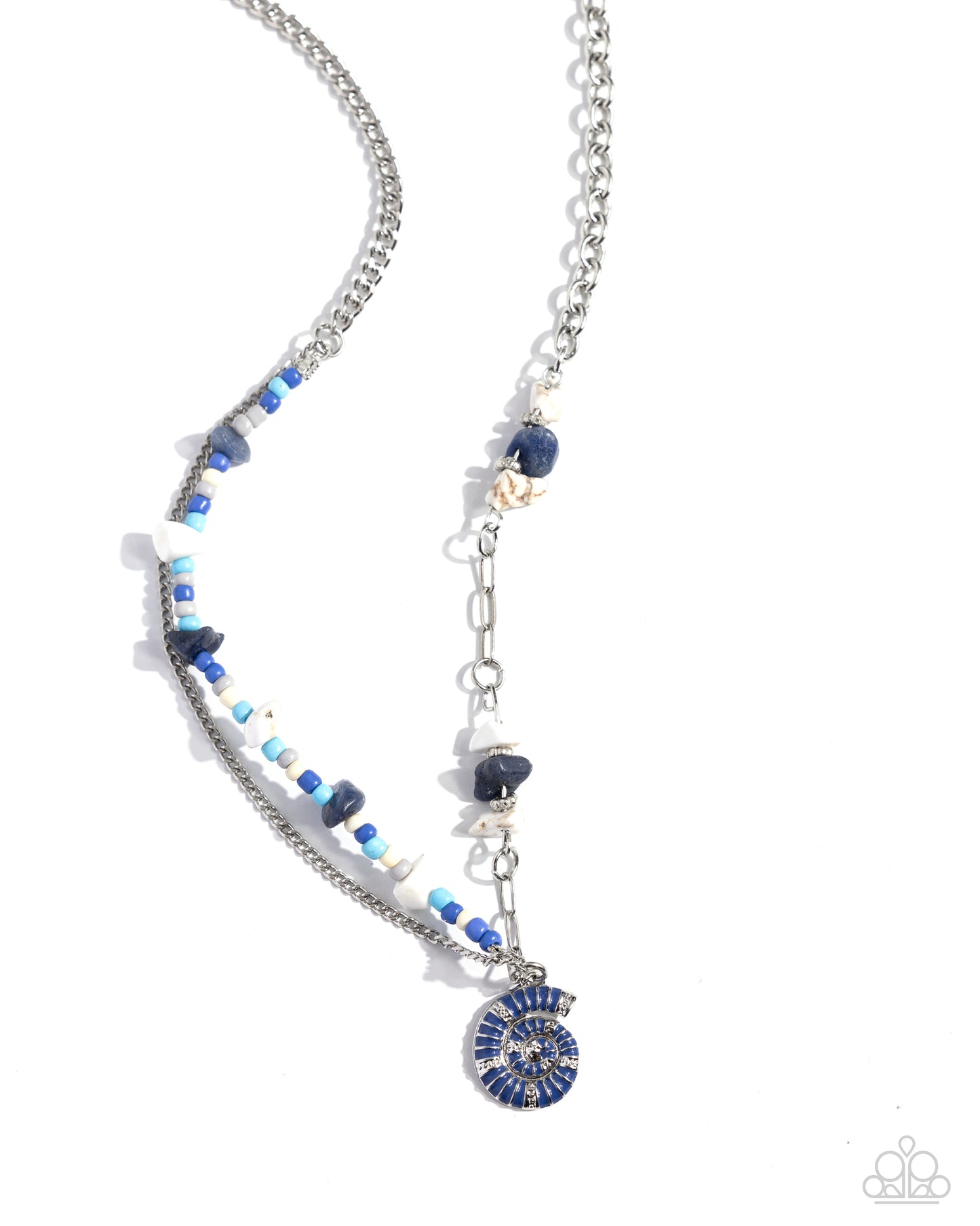 Spiraling Seafloor Blue Necklace - Jewelry by Bretta