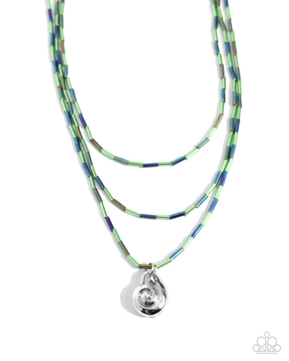 Spiral Safari Green Necklace - Jewelry by Bretta