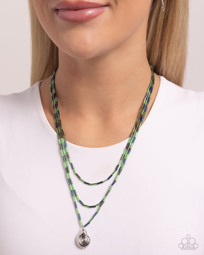 Spiral Safari Green Necklace - Jewelry by Bretta
