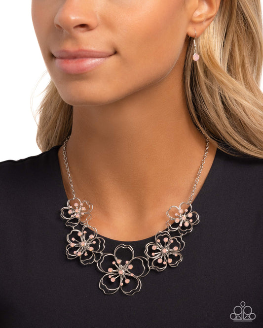 Wiry Wallflowers Pink Necklace - Jewelry by Bretta