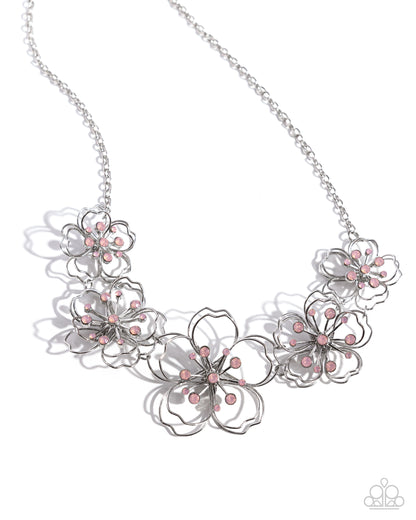 Wiry Wallflowers Pink Necklace - Jewelry by Bretta