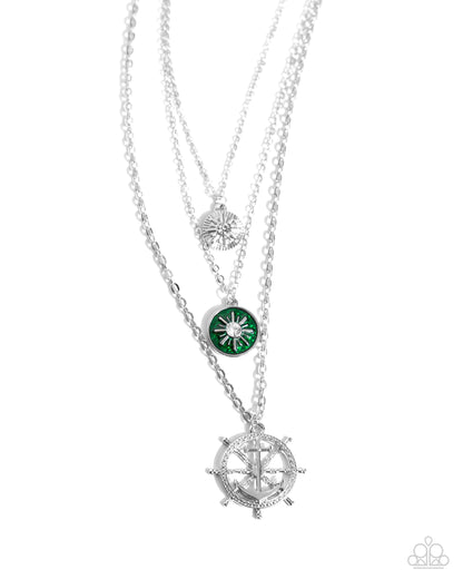 Anchor Arrangement Green Necklace - Jewelry by Bretta