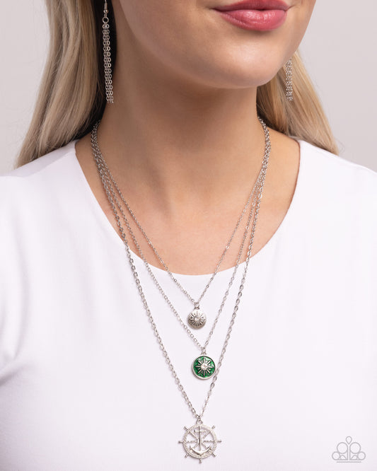 Anchor Arrangement Green Necklace - Jewelry by Bretta