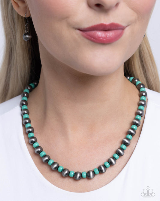 Contemporary Confidence Green Necklace - Jewelry by Bretta