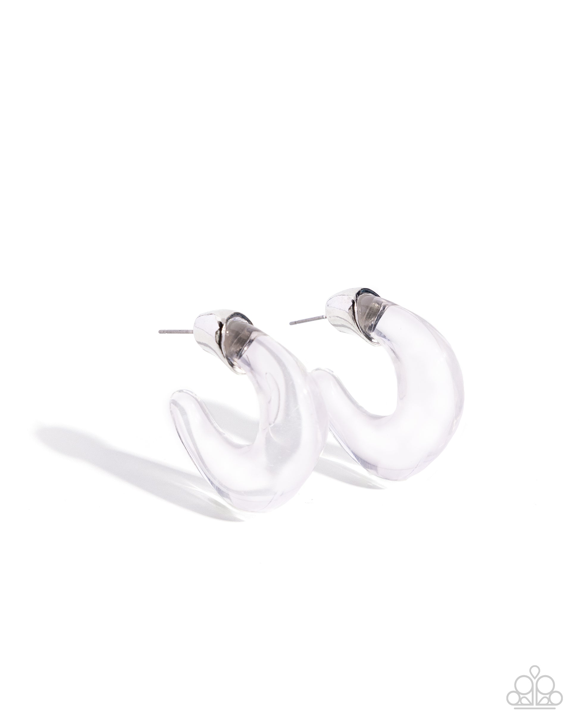 Clear Charm White Earrings - Jewelry by Bretta