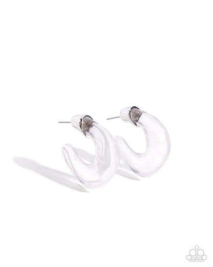 Clear Charm White Earrings - Jewelry by Bretta