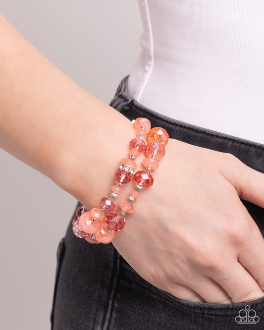 Faceted Fairy Tale Orange Bracelet - Jewelry by Bretta