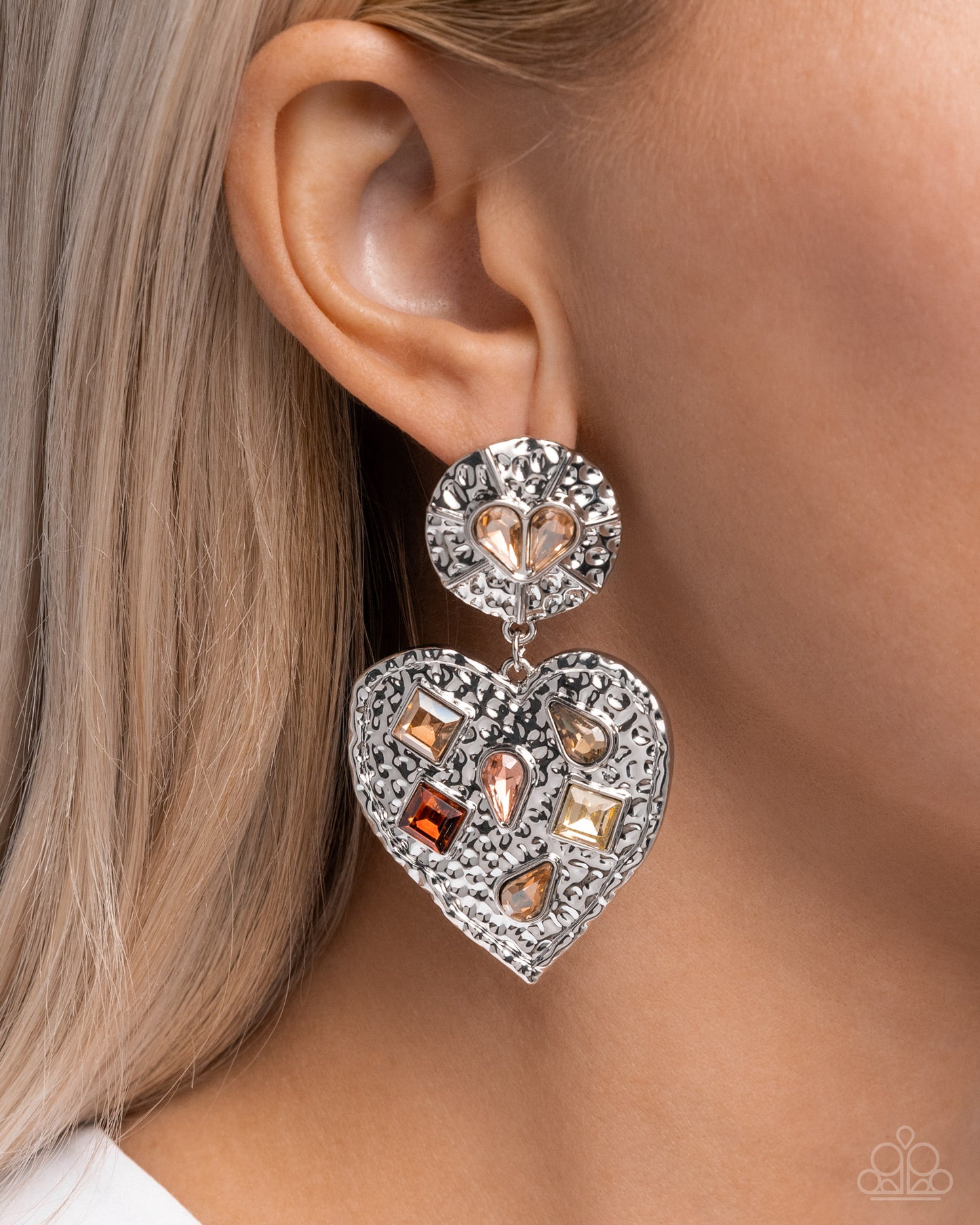 Antiqued Allure Brown Heart Earrings - Jewelry by Bretta