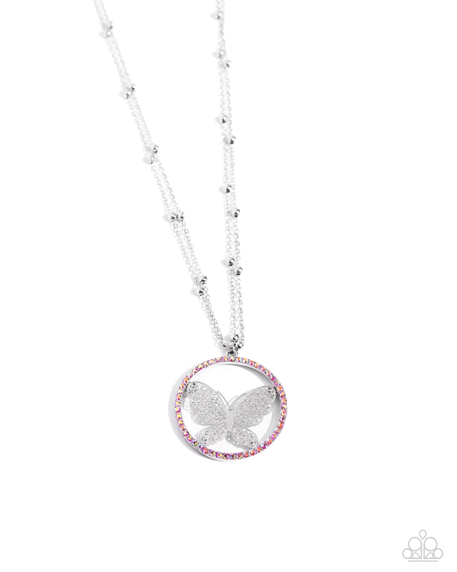 Festive Flight Pink Butterfly Necklace - Jewelry by Bretta