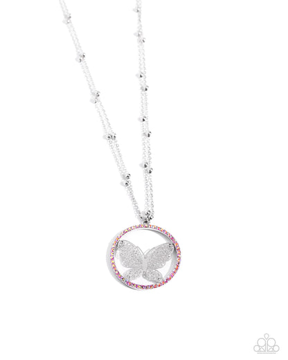 Festive Flight Pink Butterfly Necklace - Jewelry by Bretta