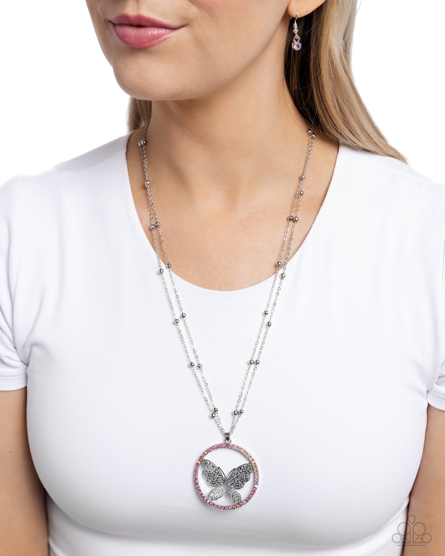 Festive Flight Pink Butterfly Necklace - Jewelry by Bretta