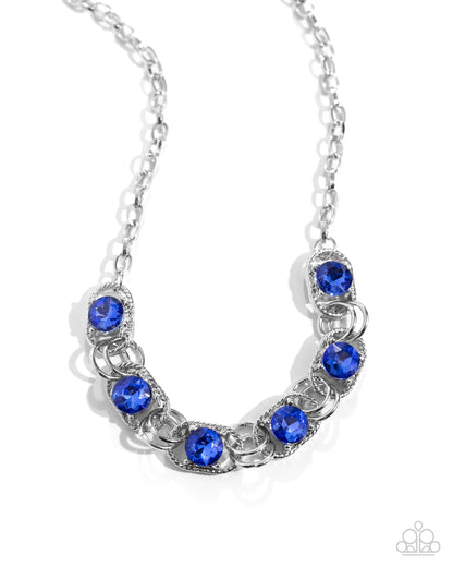 Serrated Sensation Blue Necklace