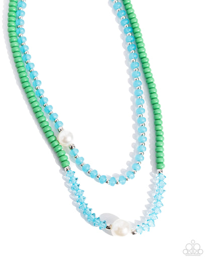Multicolored Masquerade Green Necklace - Jewelry by Bretta
