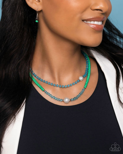 Multicolored Masquerade Green Necklace - Jewelry by Bretta