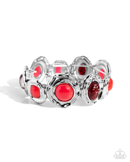 Hammered High Red Bracelet - Jewelry by Bretta