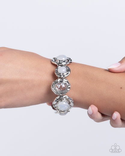 Hammered High White Bracelet - Jewelry by Bretta