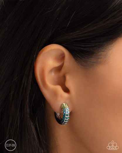Ombré Observer Blue Clip On Hoop Earrings - Jewelry by Bretta