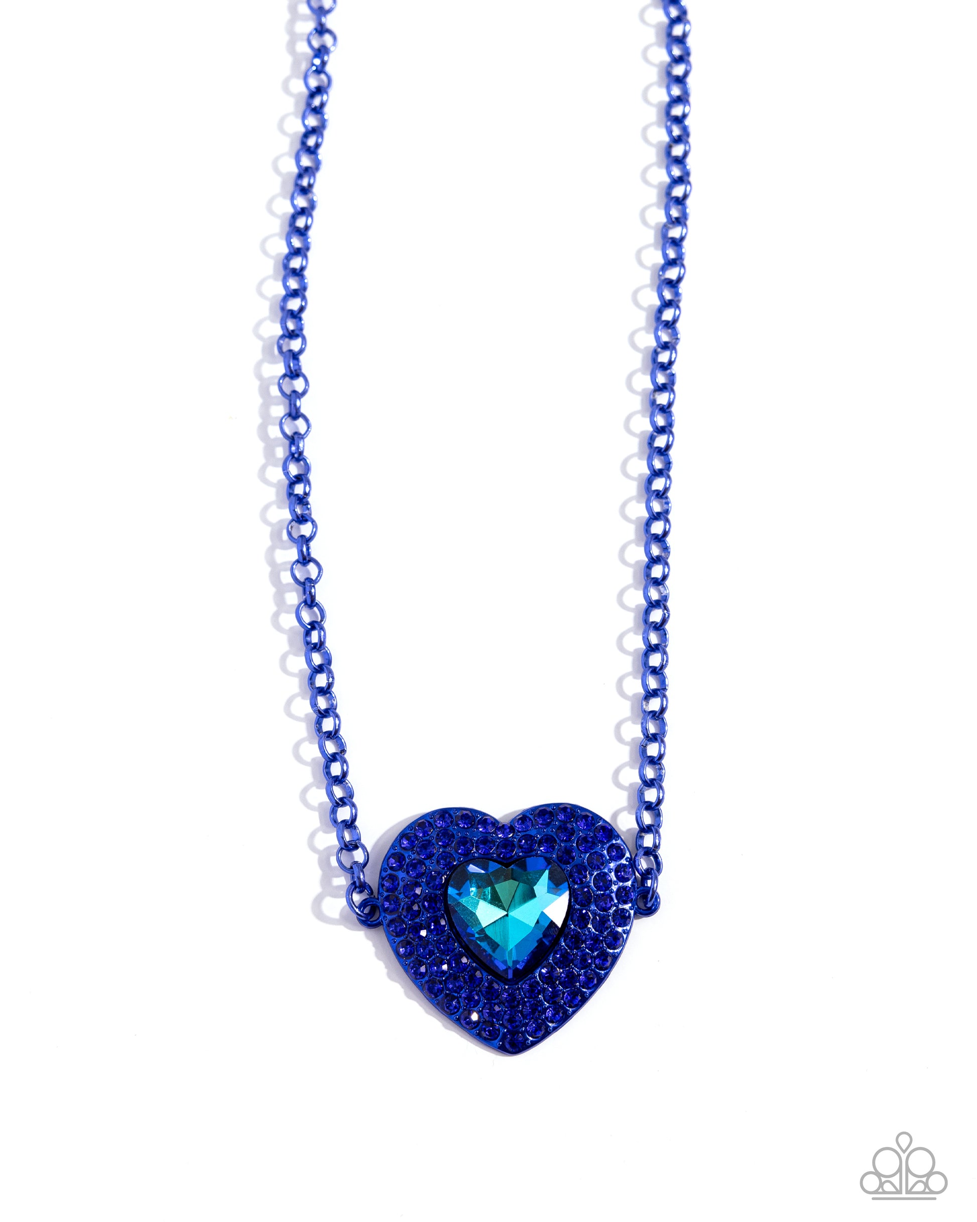 Locket Leisure Blue Metallic Heart Necklace - Jewelry by Bretta