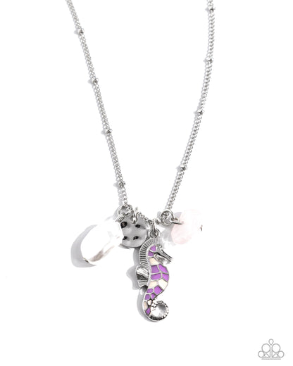 Seahorse Shimmer Purple Necklace - Jewelry by Bretta