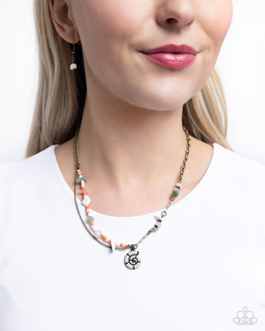 Spiraling Seafloor Brass Necklace - Jewelry by Bretta