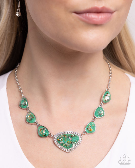 Discreet Dazzle Green Necklace - Jewelry by Bretta