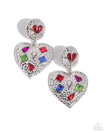 Antiqued Allure Red Heart Earrings - Jewelry by Bretta