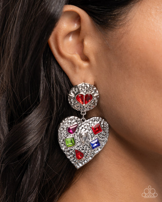 Antiqued Allure Red Heart Earrings - Jewelry by Bretta