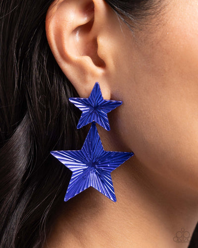 Patriotic Promise Blue Earrings - Jewelry by Bretta