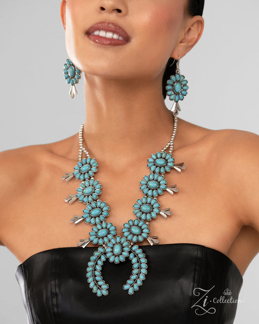 The Shelby Blue Turquoise Squash Blossom Necklace - Jewelry by Bretta