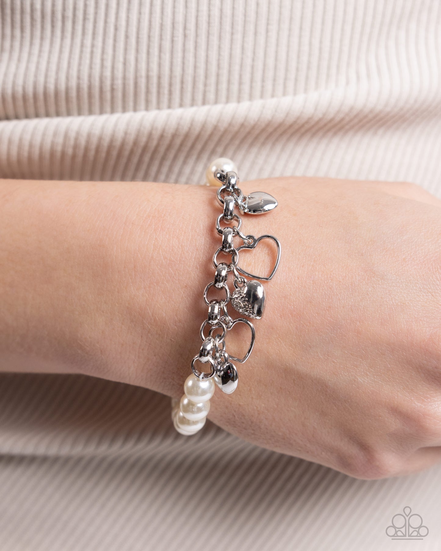 Charming Candidate White Bracelet - Jewelry by Bretta