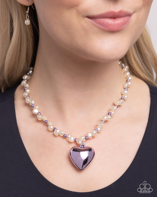 Mermaid Model Purple Heart Necklace - Jewelry by Bretta