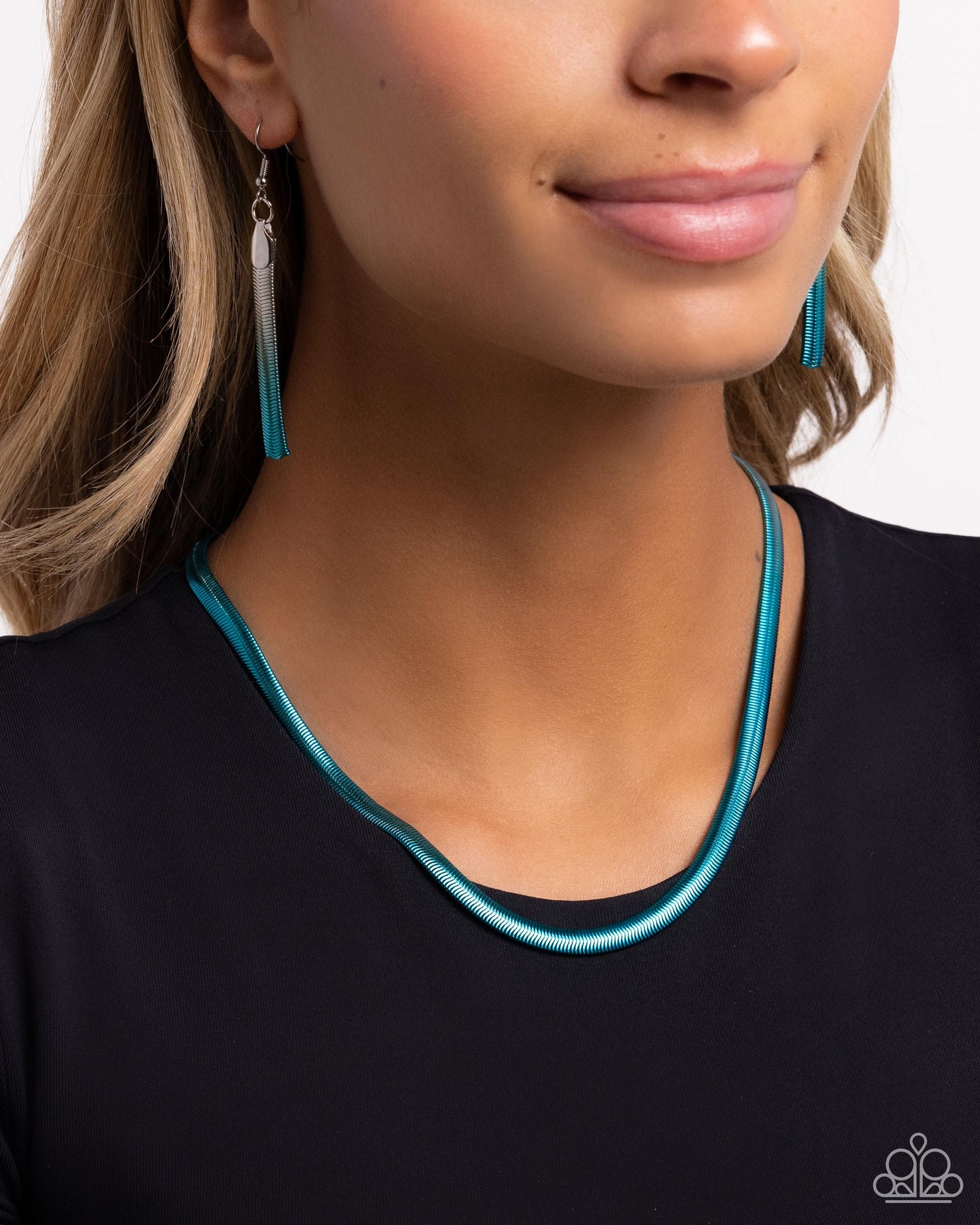 Spray Paint Sass Blue Necklace - Jewelry by Bretta