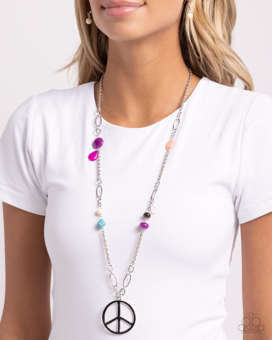 Peaceful Playtime Purple Necklace -Jewelry by Bretta