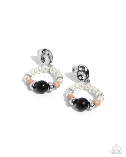 Swirl Selfie Black Earrings - Jewelry by Bretta