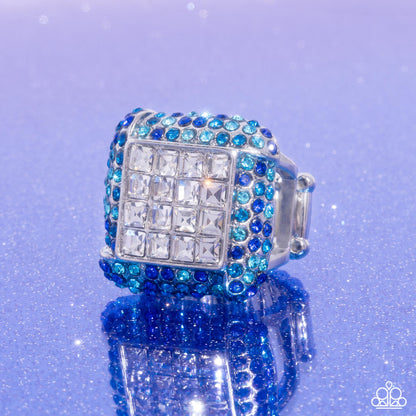 Medium SQUARE Blue Ring - Jewelry by Bretta