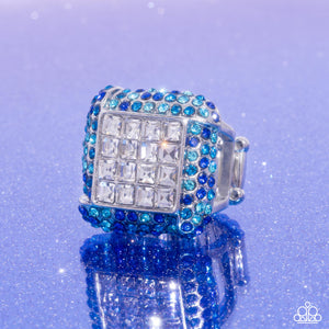 Medium SQUARE Blue Ring - Jewelry by Bretta